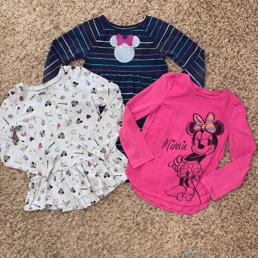 5t bundle of 3 girls Disney x Jumping Beans Minnie Mouse clothing.